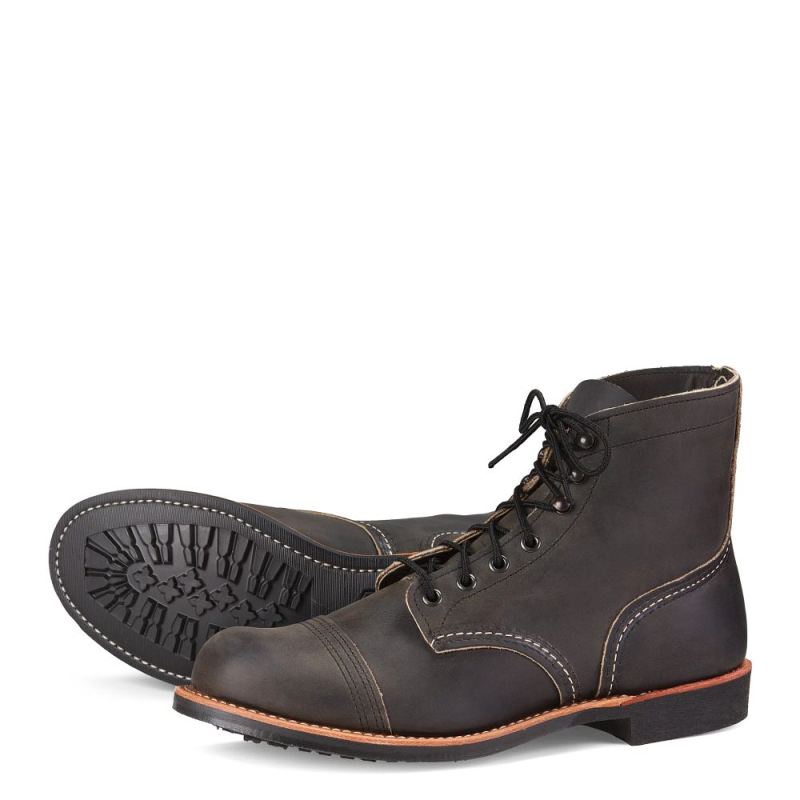 Red Wing Boots | Iron Ranger - Charcoal - Men's 6-Inch Boot in Charcoal Rough & Tough Leather