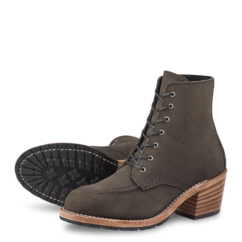 Red Wing Boots | Clara | Pewter - Women's Heeled Boot in Pewter Acampo Leather