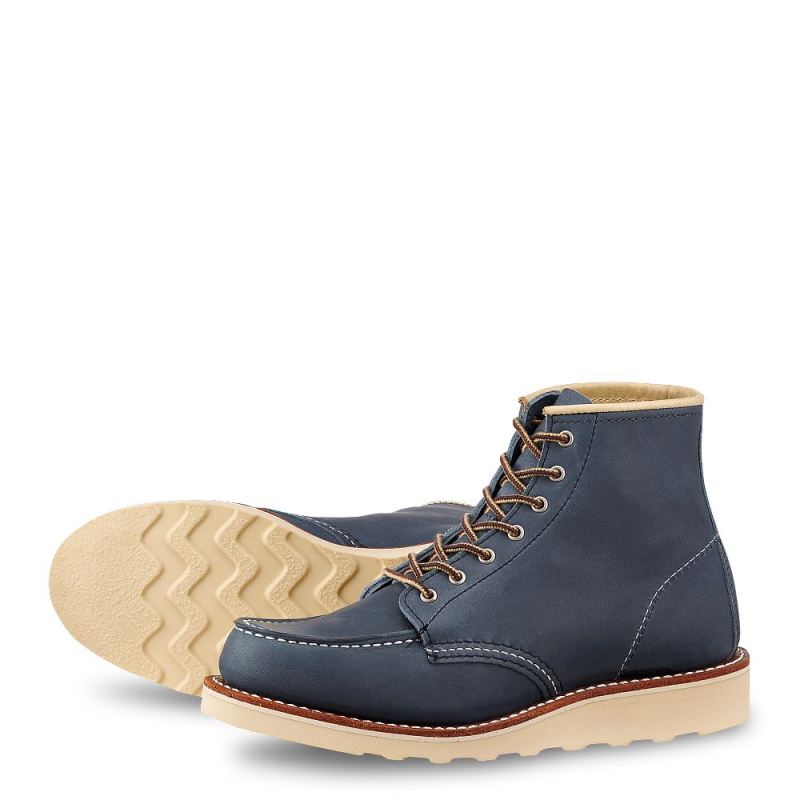 Red Wing Boots | 6-Inch Classic Moc - Indigo - Women's Short Boot in Indigo Legacy Leather