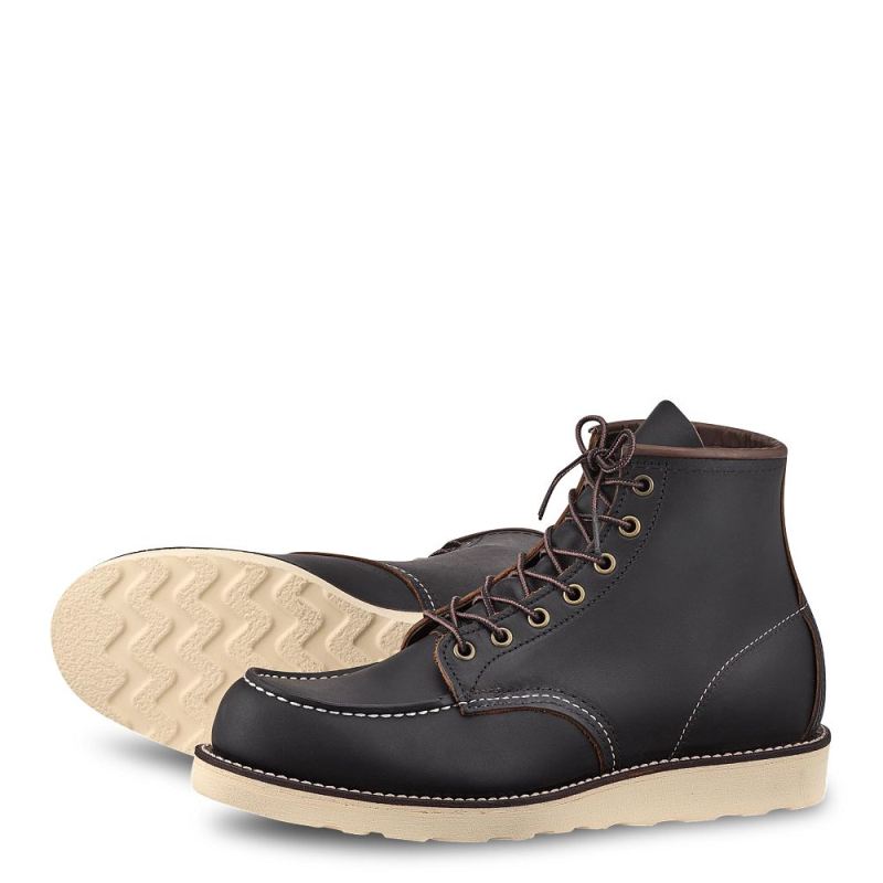 Red Wing Boots | Classic Moc | Black - Men's 6-Inch Boot in Black Prairie Leather