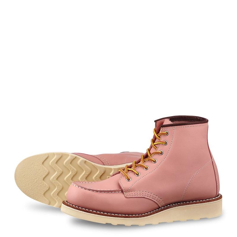 Red Wing Boots | 6-inch Classic Moc | Rose - Women's Short Boot in Rose Boundary Leather