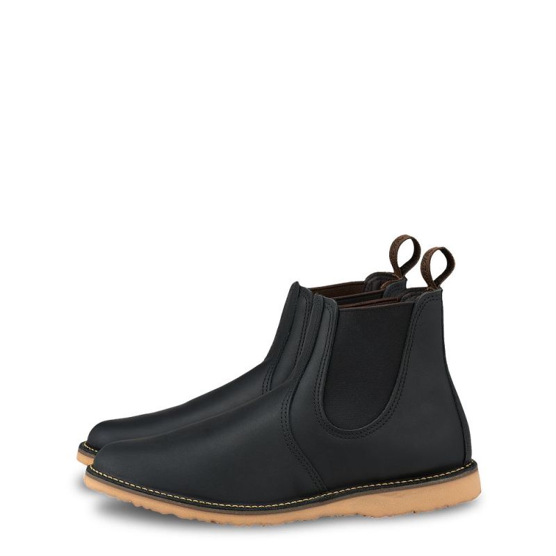 Red Wing Boots | Weekender Chelsea | Black - Men's 6-Inch Boot in Black Harness Leather