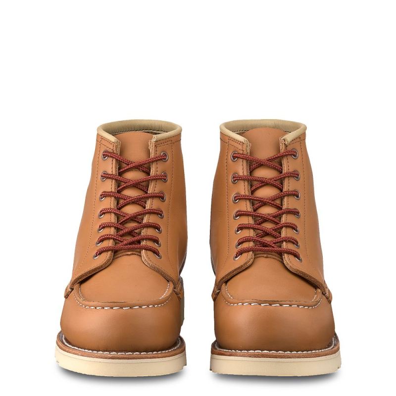 Red Wing Boots | 6-Inch Classic Moc - Tan - Women's Short Boot in Tan Boundary Leather