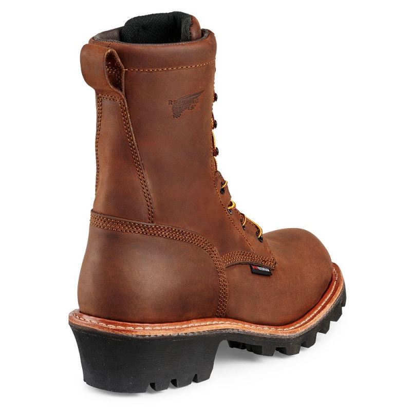 Red Wing Boots | LoggerMax - Men's 9-inch Waterproof Soft Toe Boot - Click Image to Close