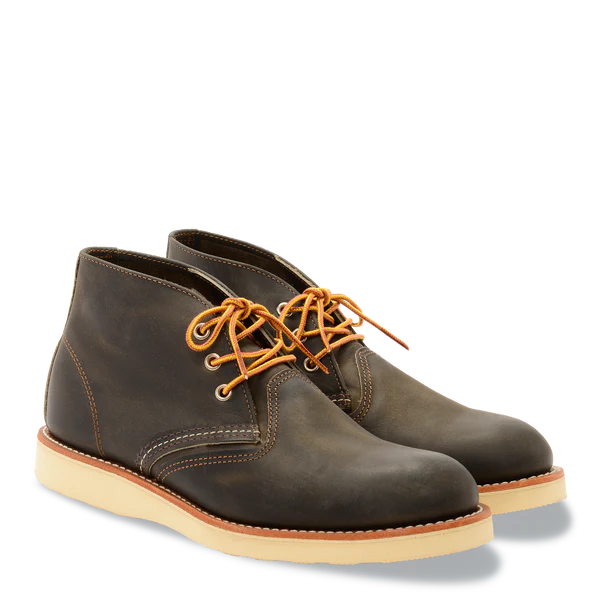 RED WING MEN'S CHUKKA BOOTS 3150-Charcoal Rough & Tough